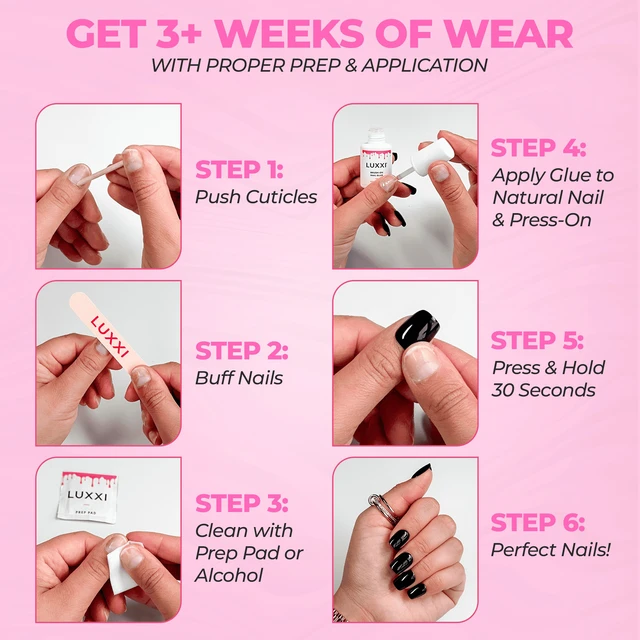Alt view image 4 of 6 - LUXXI Ultra-Strong Brush On Nail Glue for Press On Nails