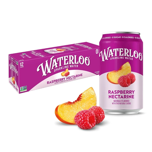 Main image of Waterloo Sparkling Water, Raspberry Nectarine, 12 Fl Oz Cans (Pack of 12)
