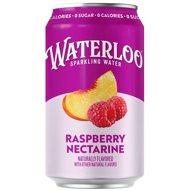 Alt view image 4 of 6 - Waterloo Sparkling Water, Raspberry Nectarine, 12 Fl Oz Cans (Pack of 12)