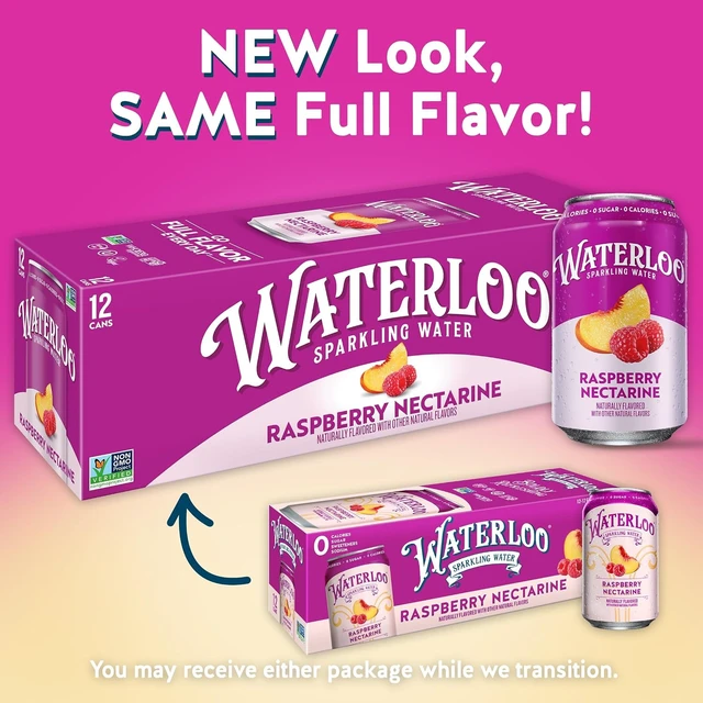 Alt view image 6 of 6 - Waterloo Sparkling Water, Raspberry Nectarine, 12 Fl Oz Cans (Pack of 12)