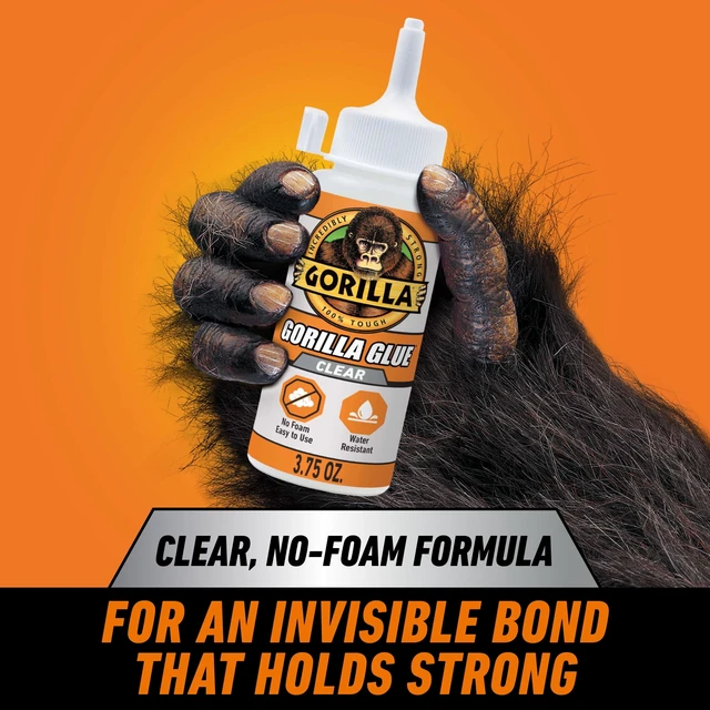 Alt view image 5 of 5 - Gorilla Clear Glue 3.75 oz - Incredibly Strong, Water Resistant, Fast Drying