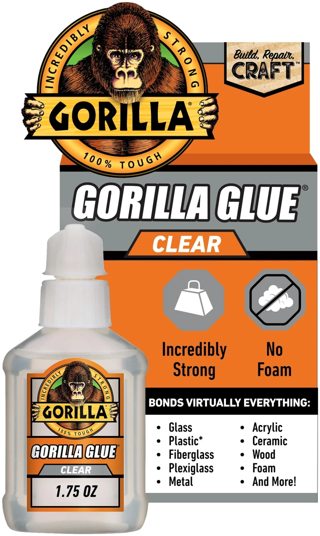 Main image of Gorilla Clear Glue, 1.75 Ounce Bottle (51mL), 24-hour Dry Tme