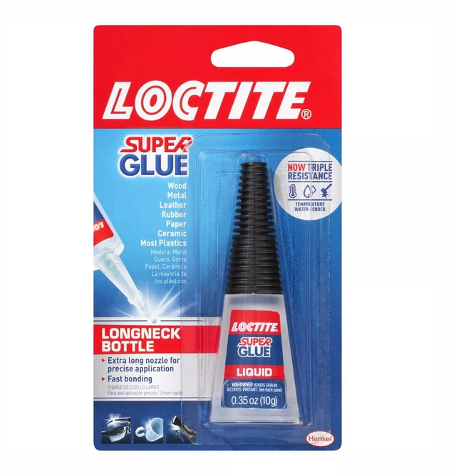 Main image of Loctite Super Glue Liquid Longneck Bottle, Pack of 1, Clear 0.35 oz Bottle