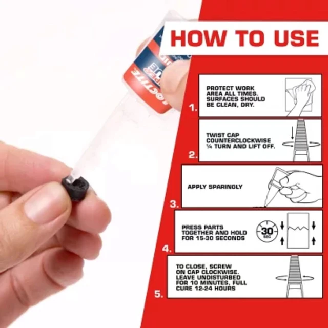 Alt view image 3 of 5 - Loctite Super Glue Liquid Longneck Bottle, Pack of 1, Clear 0.35 oz Bottle
