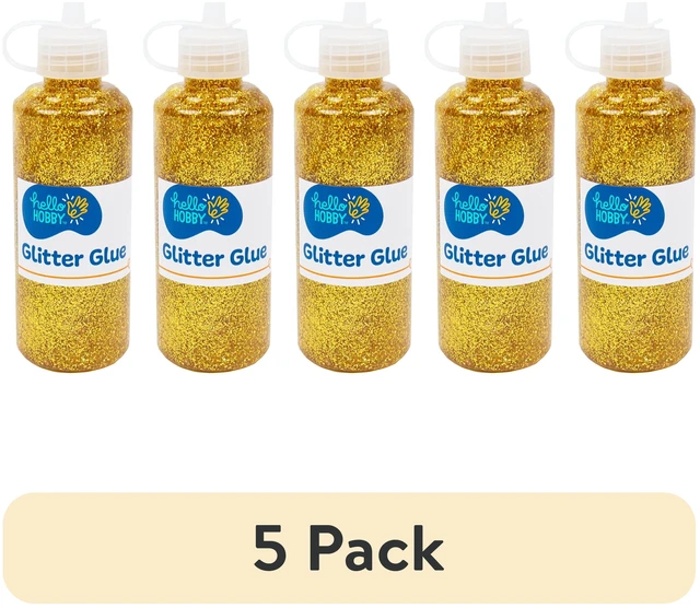 Main image of (5 pack) Hello Hobby Gold Glitter Glue, 2.9 oz., Boys and Girls, Child, Ages 6+