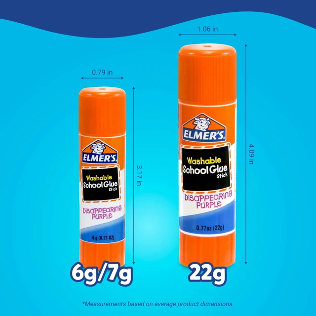 Alt view image 6 of 6 - Elmer's Disappearing Purple School Giant Glue Sticks, Washable, 22 g Each, 3 Count
