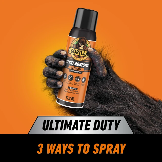 Alt view image 3 of 6 - Gorilla Glue HD Contact Adhesive Spray 12.2oz Can Recommended Surface: Hardware