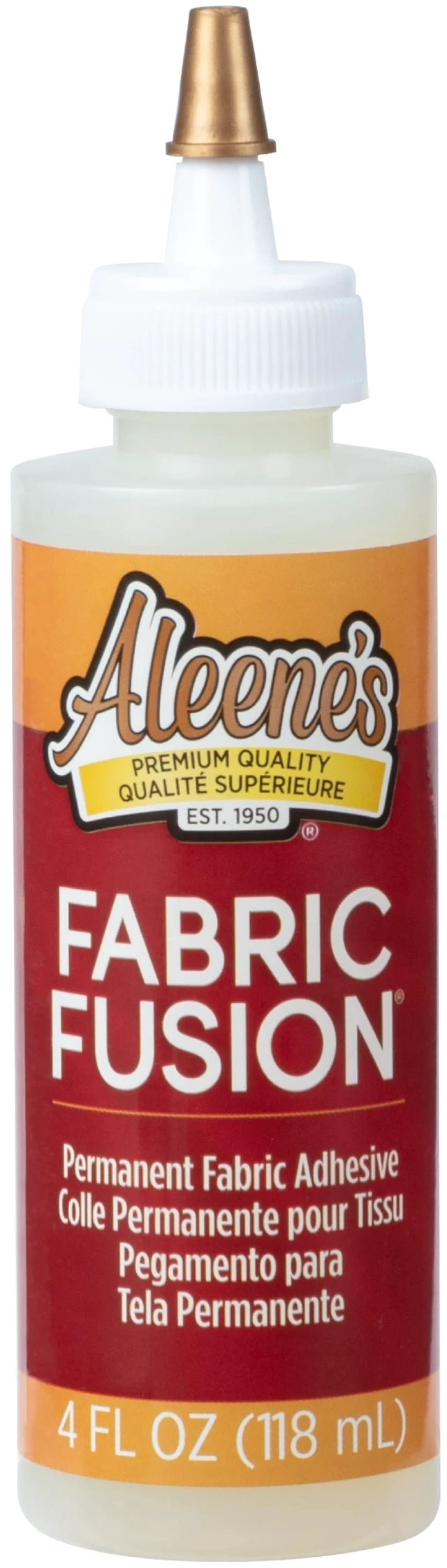 Main image of Aleene's Fabric Fusion Permanent Adhesive No-Sew Glue, 4 fl. oz.