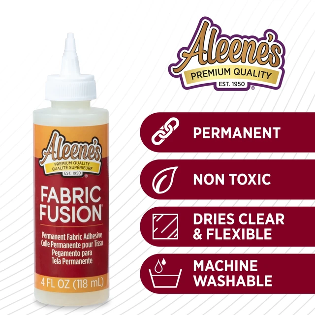Alt view image 5 of 5 - Aleene's Fabric Fusion Permanent Adhesive No-Sew Glue, 4 fl. oz.