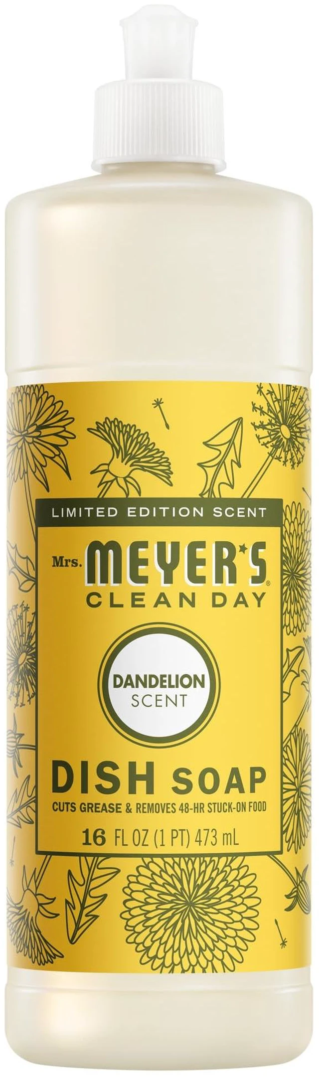 Main image of MRS. MEYER'S CLEAN DAY Liquid Dish Soap, Dandelion Scent, 16 Fl Oz Bottle