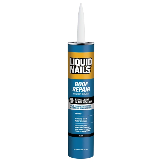 Main image of Liquid Nails Roof Repair 10.3 oz Black Exterior Waterproofing Roof Adhesive