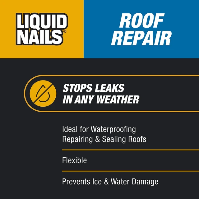 Alt view image 2 of 5 - Liquid Nails Roof Repair 10.3 oz Black Exterior Waterproofing Roof Adhesive