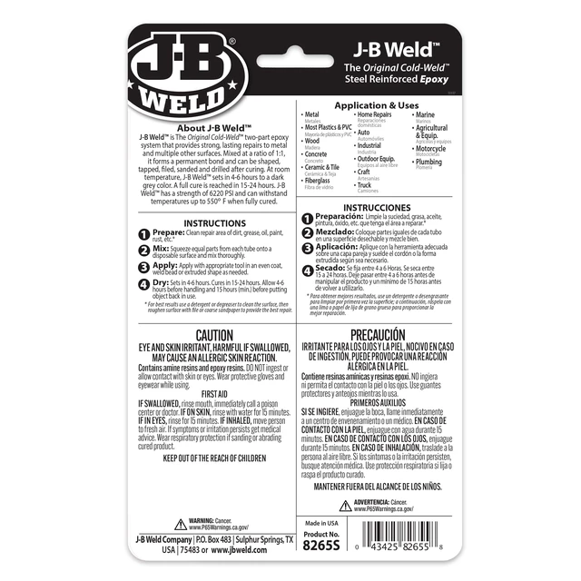 Alt view image 5 of 5 - J-B Weld Twin Tube - 2 oz Epoxy Adhesive