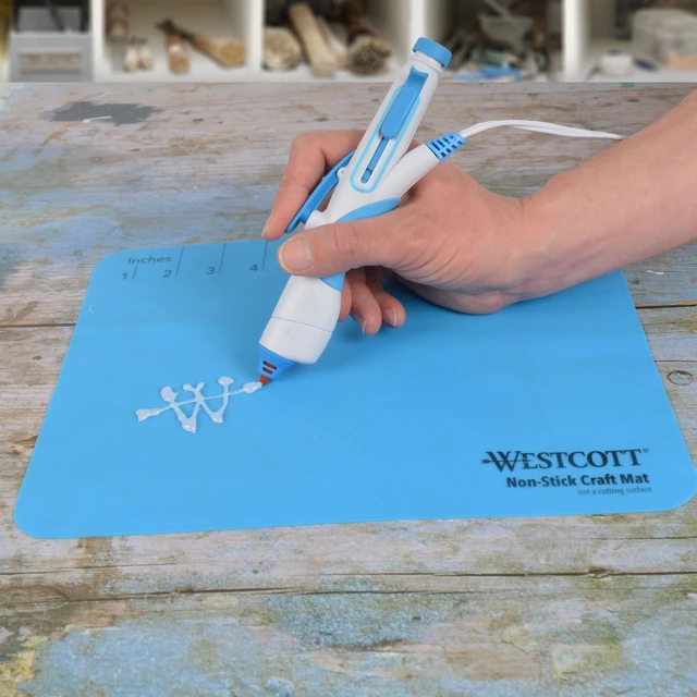 Alt view image 5 of 5 - Westcott Hot Glue Pen for Craft, Blue/White, 1 Count, 2-Minute Dry Time
