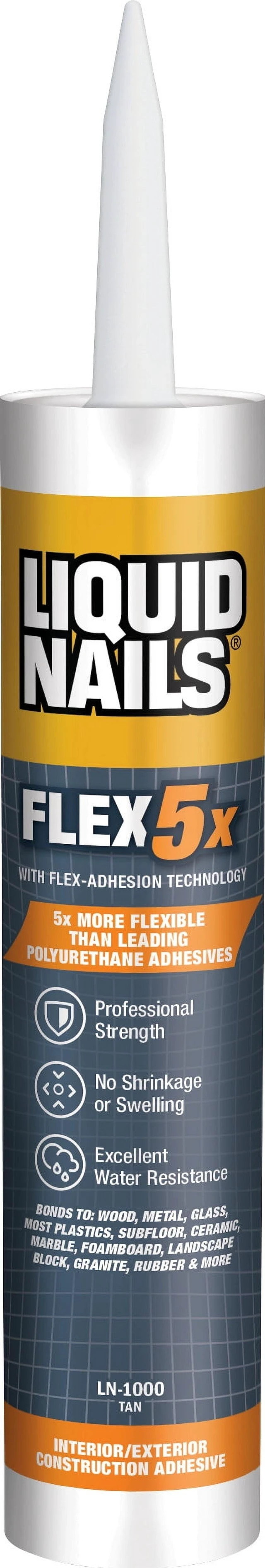 Main image of Liquid Nails Flex 5x 10 oz Interior & Exterior Construction Adhesive