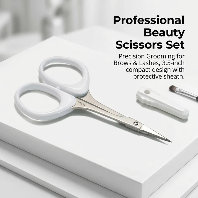 Alt view image 5 of 6 - PAFASON Small Travel Eyebrow Eyelash Hair Trimming Scissors Set Point Tip