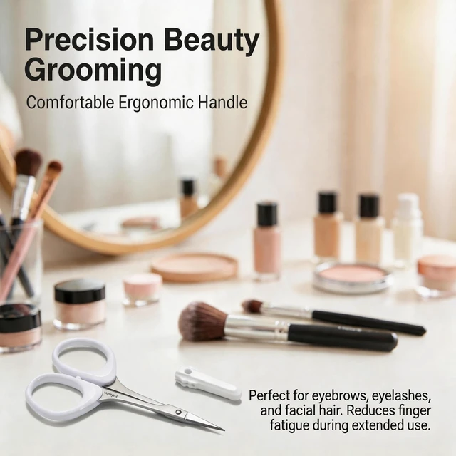 Alt view image 3 of 6 - PAFASON Small Travel Eyebrow Eyelash Hair Trimming Scissors Set Point Tip