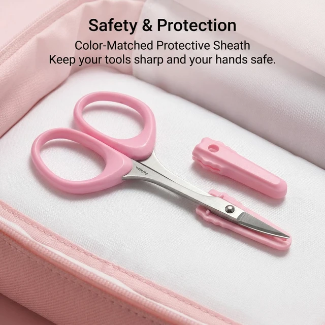 Alt view image 6 of 6 - PAFASON Small Travel Eyebrow Eyelash Hair Trimming Scissors Set Point Tip