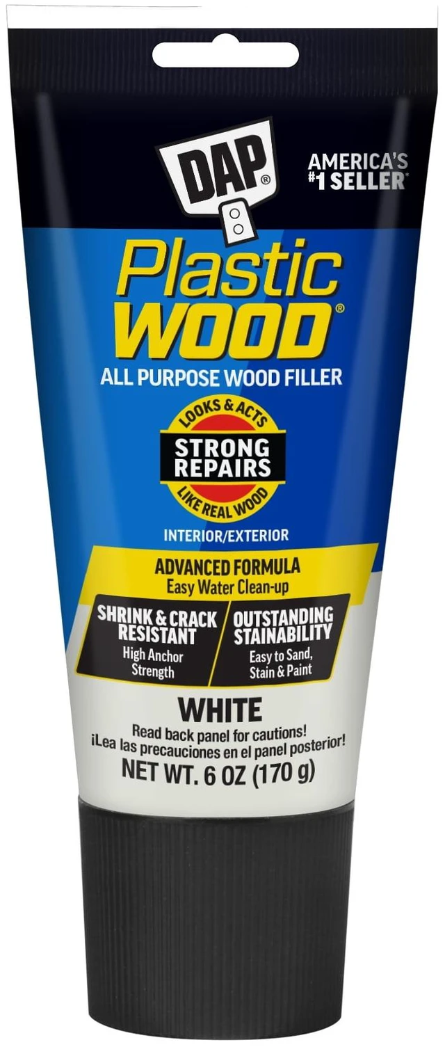 Main image of DAP Plastic Wood Latex 6 oz White All Purpose Wood Filler Adhesive