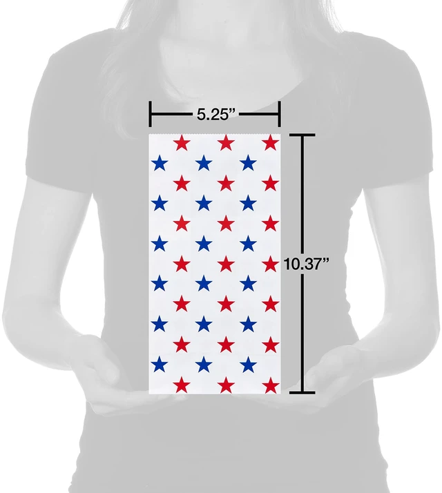 Alt view image 3 of 6 - American Greetings 10" Large Patriotic Gift Bags, Red, White and Blue (16-Count)