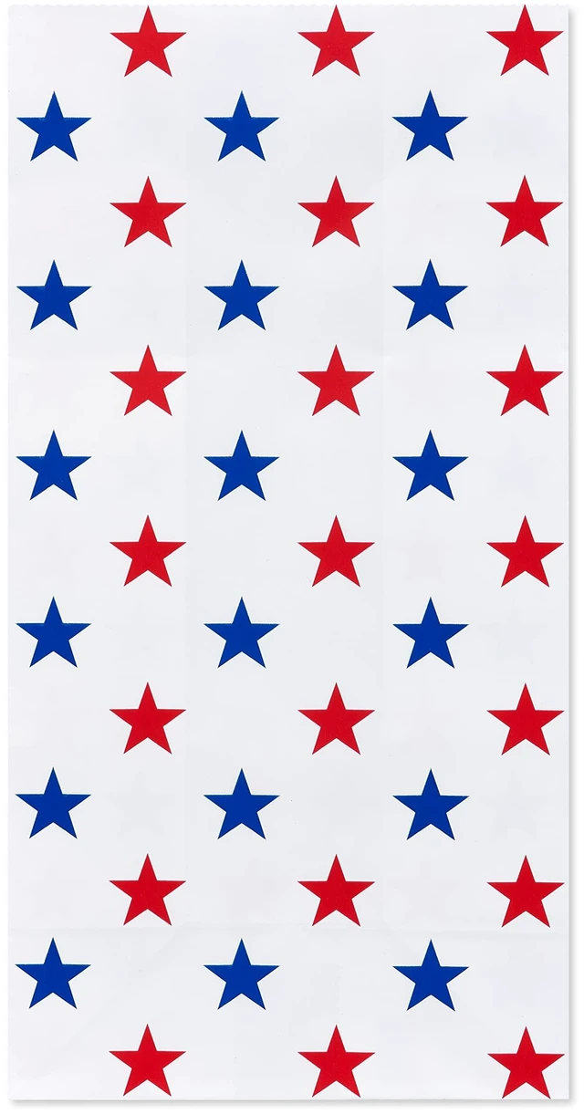Alt view image 6 of 6 - American Greetings 10" Large Patriotic Gift Bags, Red, White and Blue (16-Count)