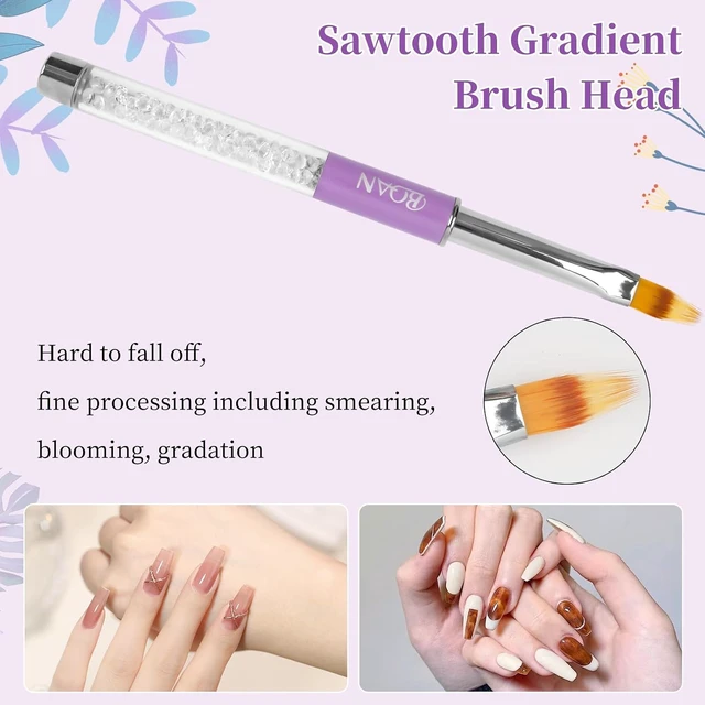 Alt view image 3 of 6 - BQAN Nail Ombre Brush 1Pcs for Gradient & Gel Nail Art Design