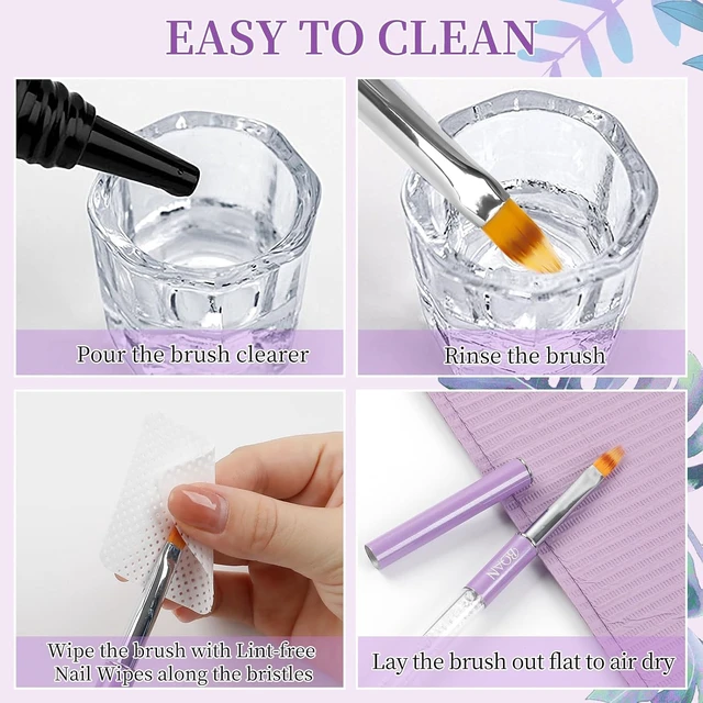 Alt view image 4 of 6 - BQAN Nail Ombre Brush 1Pcs for Gradient & Gel Nail Art Design