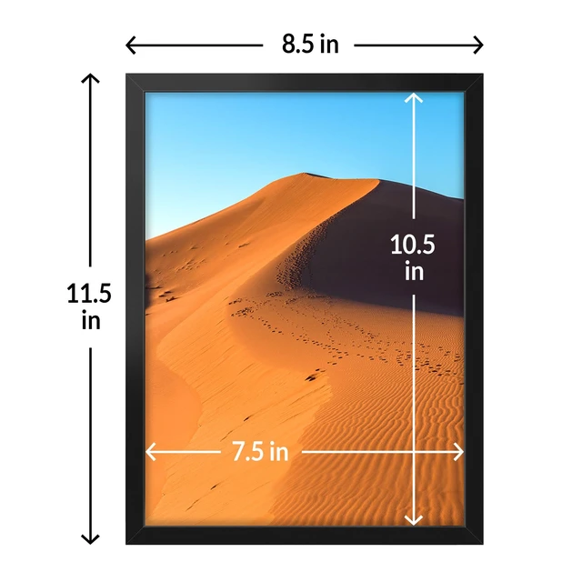 Alt view image 5 of 7 - LaVie Home 8x11 Picture Frame for Wall Display, 8x11 Black Picture Frame with HD Plexiglas, 8 x 11 Frame 1 Pack, Display Frame for Vertical or Horizontal, Classic Collection