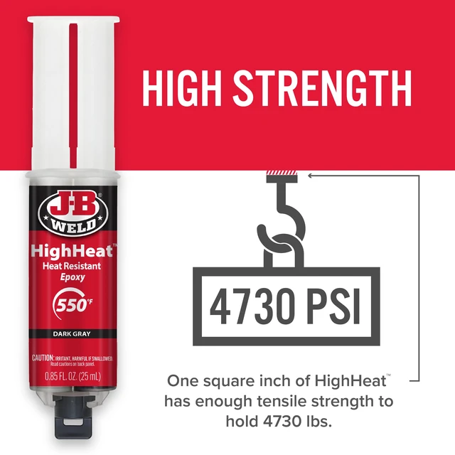 Alt view image 5 of 5 - J-B Weld Highheat Syringe Epoxy- 25 ml
