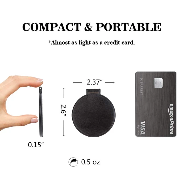 Alt view image 5 of 6 - MOMIRA Compact Mirror Bulk, 3-Pack, 2.4" Dia, Small Mirror for Purse, Blue