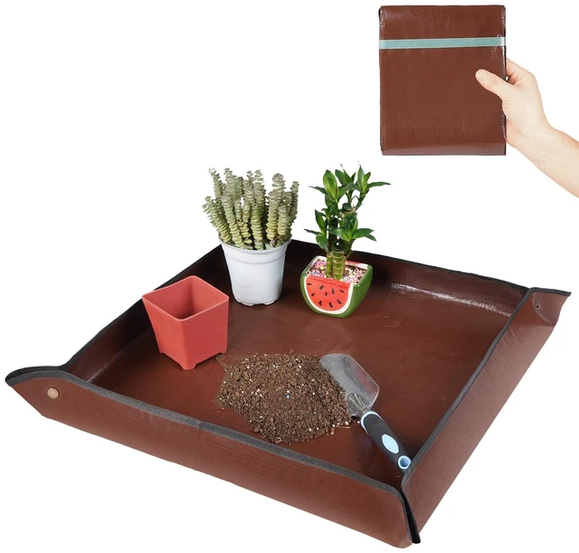 Main image of 27"x 27" Repotting Mat for Indoor Plant Transplanting and Mess Control Foldable Waterproof Potting Tray-Easy to Clean Gardening Gifts for Plant Lovers