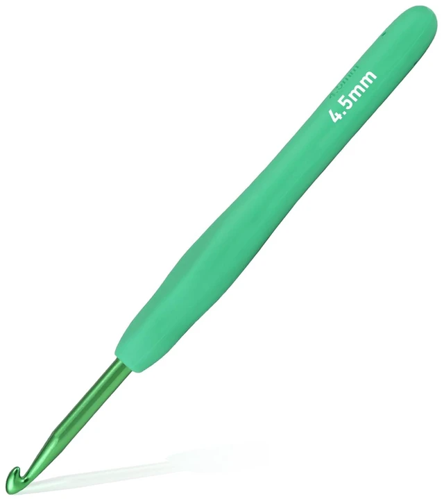 Main image of 4.5mm Crochet Hook, Ergonomic Aluminum Crochet Needles for Arthritic Hands