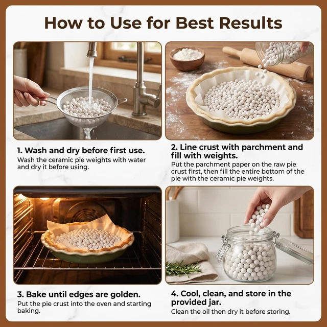 Alt view image 2 of 6 - Sukh 0.94LB Ceramic Pie Weights - Reusable Baking Beans for Blind Baking