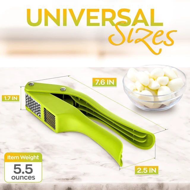 Alt view image 5 of 6 - 2 in 1 Garlic Slicer and Press, Stainless Steel with Durable Plastic