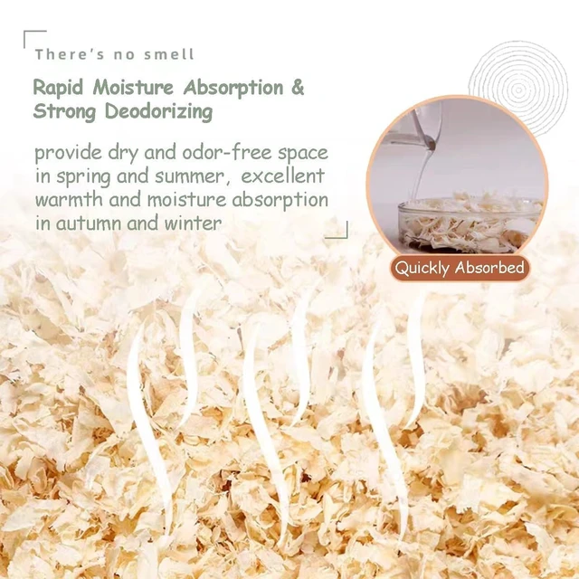 Alt view image 6 of 6 - MANON ROSA Wood Shavings for Bird Bedding - Natural Aspen Soft Low-Dust & Odor-Control Nesting Material for Parakeets Parrots Rabbits Cockatiel for Cages, Nest Boxes, Small Pet Litter