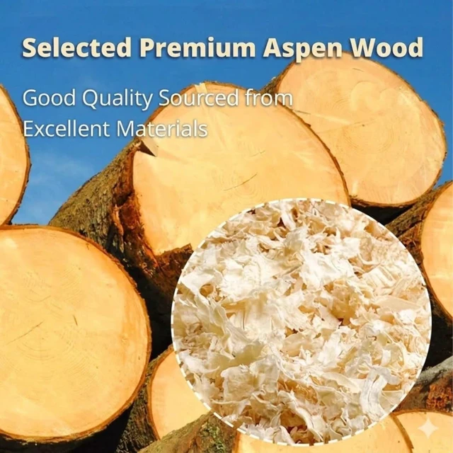 Alt view image 3 of 6 - MANON ROSA Wood Shavings for Bird Bedding - Natural Aspen Soft Low-Dust & Odor-Control Nesting Material for Parakeets Parrots Rabbits Cockatiel for Cages, Nest Boxes, Small Pet Litter