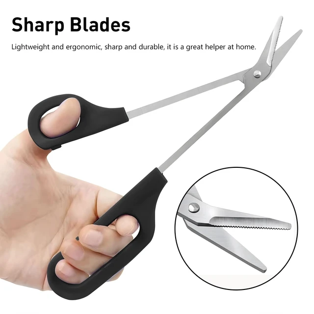 Alt view image 5 of 7 - 8.3 Inch Long Handle Toenail Scissors for Thick Nails & Easy Reach Long Handled Toe Nail Clippers for Seniors Women Men (Black)