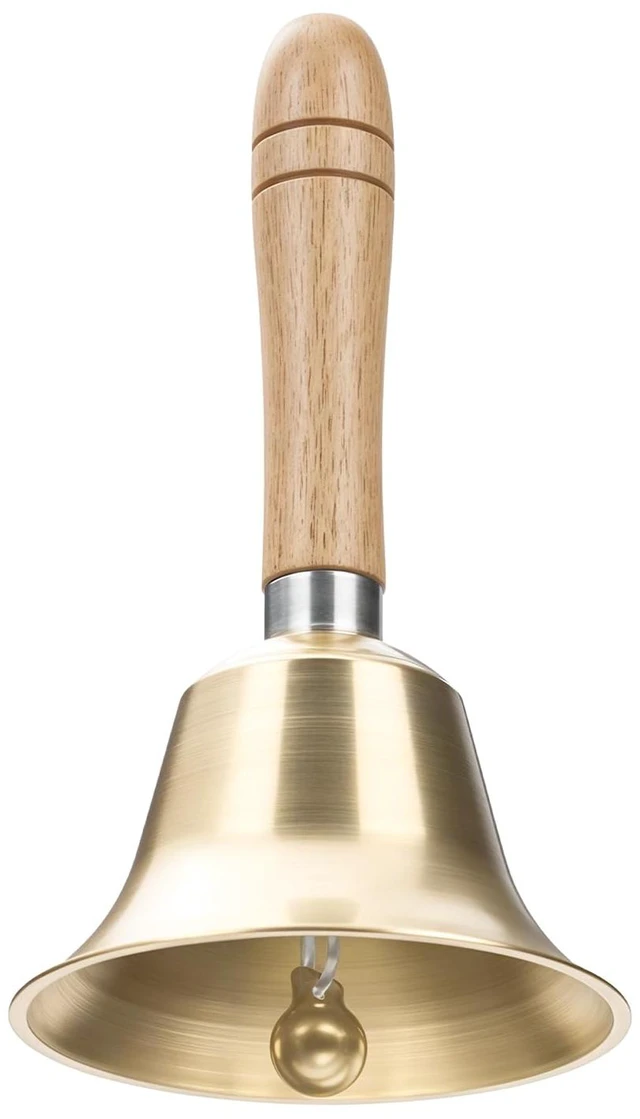 Main image of Flezoo 3.15inch Brass Super Loud Hand Bell for Dinner Wedding Office
