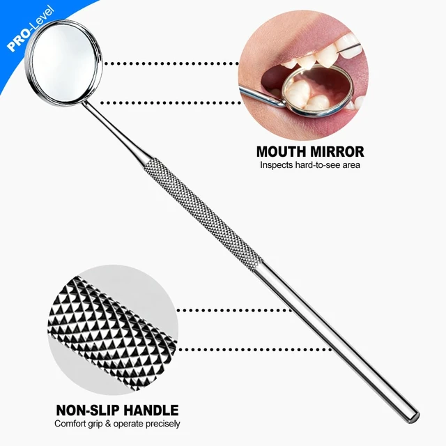 Alt view image 3 of 6 - G.CATACC 2 Pcs Dental Tools, Mouth Mirror and Dental Pick