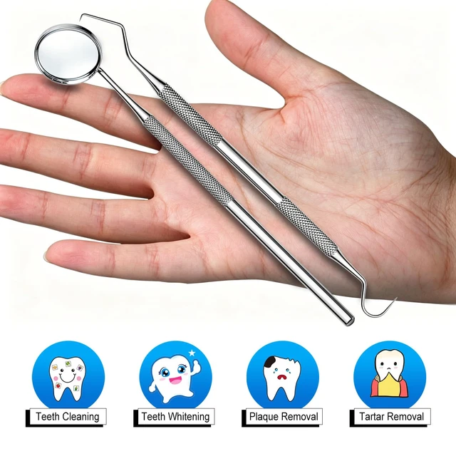 Alt view image 4 of 6 - G.CATACC 2 Pcs Dental Tools, Mouth Mirror and Dental Pick