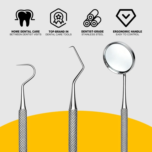 Alt view image 2 of 6 - G.CATACC 2 Pcs Dental Tools, Mouth Mirror and Dental Pick