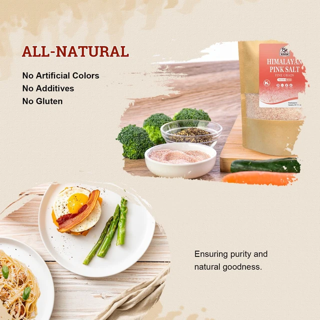 Alt view image 3 of 6 - 52USA Himalayan Pink Salt Fine Grain, 1 lb Resealable Bag, Pure Pink Table Salt, Natural Mineral Salt, Kosher, No Artificial Colors, No Additives, No Gluten, for Cooking, Baking, Seasoning & Daily Use