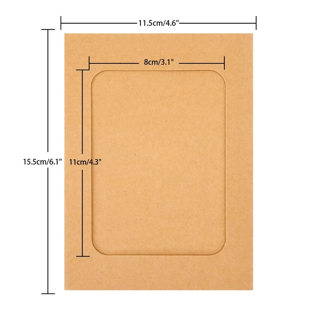 Alt view image 5 of 6 - joycraft 20Pcs Paper Photo Frames, 4x6 Inch Kraft Paper Picture Frames, Hanging Photo Display Banner, DIY Clip Photo Display Holders for Home, Office, Wedding, and Party Decor
