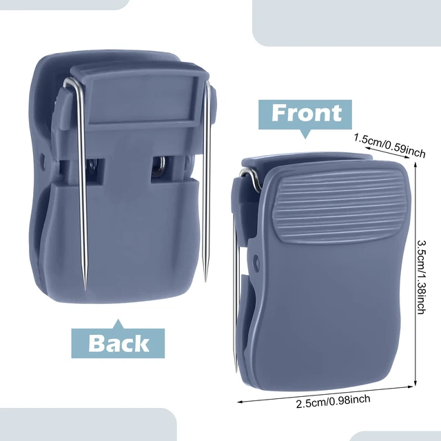 Alt view image 4 of 6 - Chiisong 15 Pcs Cubicle Clips for Fabric Walls, Blue