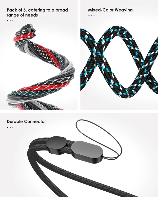 Alt view image 5 of 7 - Avorast 6 Pack Cell Phone Camera Wrist Straps, Wrist Lanyards