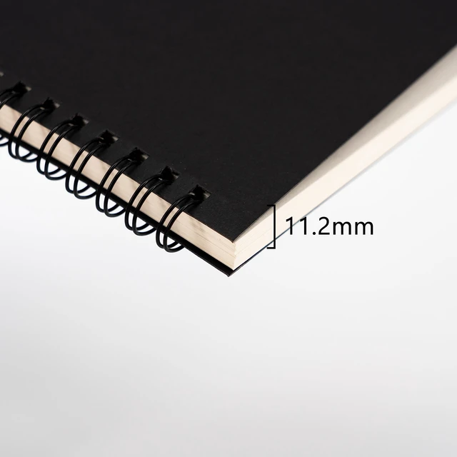 Alt view image 2 of 7 - DSTELIN 9 inch x 6 inch, 100GSM, Blank Spiral Notebook, 1-Pack, Soft Cover, Sketch book, 160 Pages / 80 Sheets, (Black)