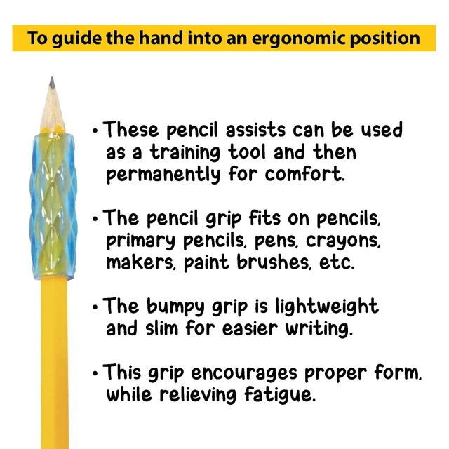 Alt view image 4 of 6 - BAZIC PRODUCTS Gel Pencil & Pen Grips, Assorted, 8 Ct