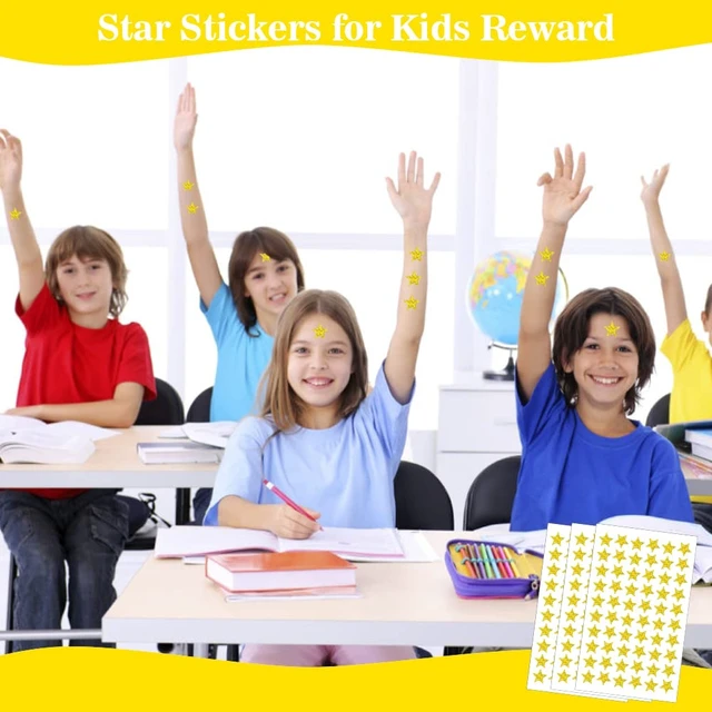 Alt view image 5 of 6 - 1800 PCS Gold Star Stickers, 30 Sheets Holographic Gold Star Sticker for Kids Reward, Foil Stars Stickers, Small Mini Stars Sticker for School Planner, Behavior Chart, Classroom Teacher Supplies