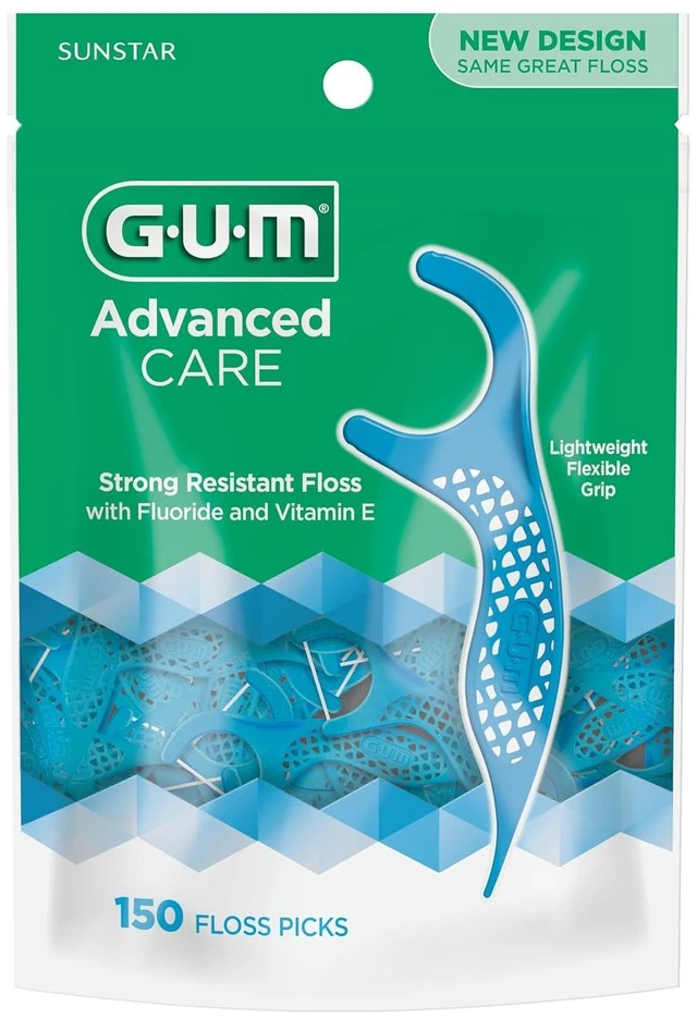 Alt view image 2 of 6 - GUM Advanced Care Dental Floss Picks, Fresh Mint Flavor 150 Count