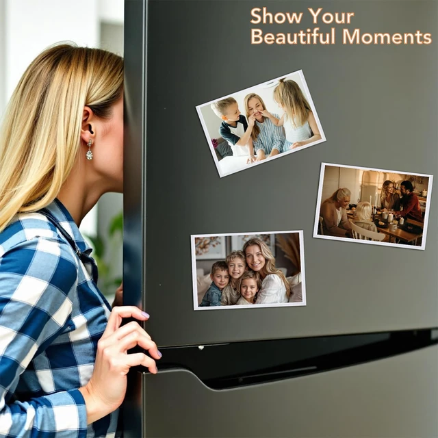 Alt view image 2 of 6 - Magnetic Picture Frames for Refrigerator 4x6, 10 Pack White